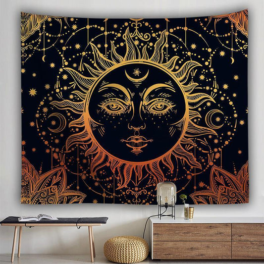 Tapisserie évoquant la puissance du soleil, une source d’énergie positive et de vitalité.
